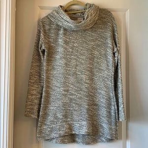 Cowl neck tunic sweatshirt